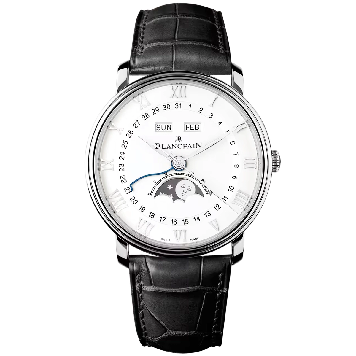 Blancpain Villeret Quantieme Complet 40mm White Dial Automatic Watch - Berry's Jewellers
