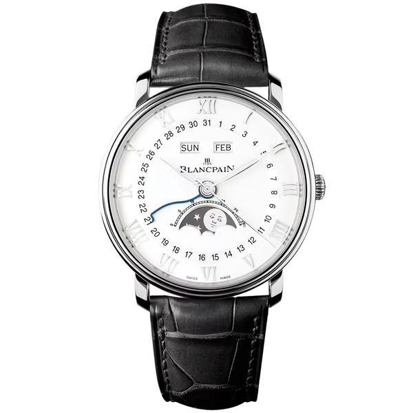 Blancpain Villeret Quantieme Complet 40mm White Dial Automatic Watch - Berry's Jewellers