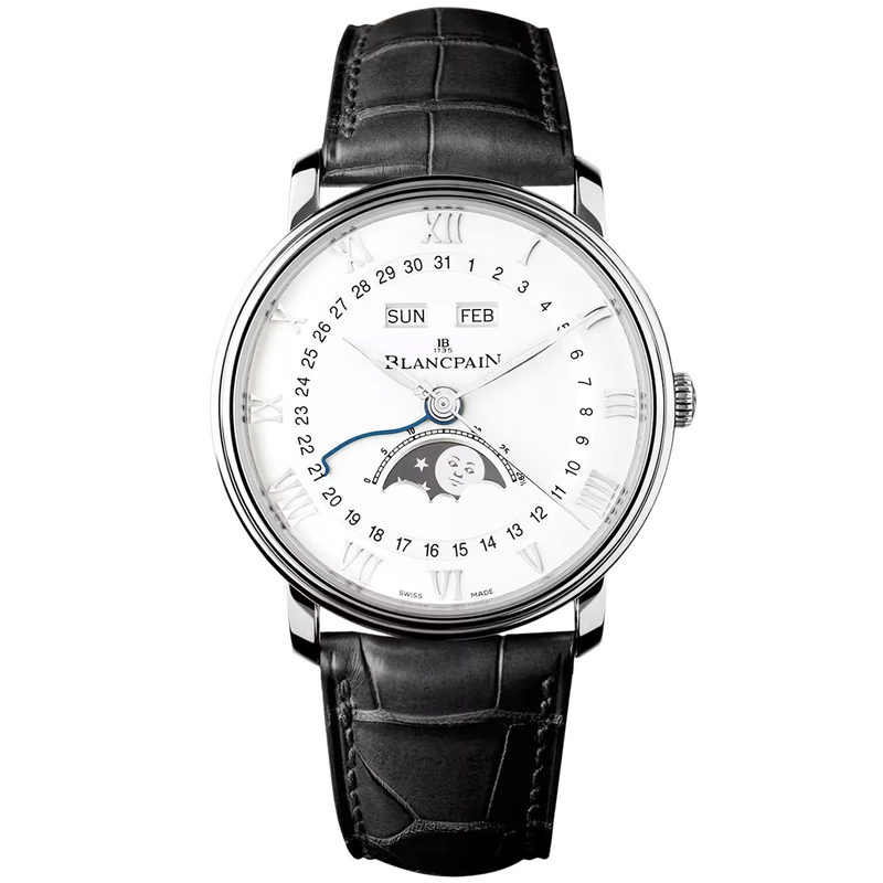 Blancpain Villeret Quantieme Complet 40mm White Dial Automatic Watch - Berry's Jewellers