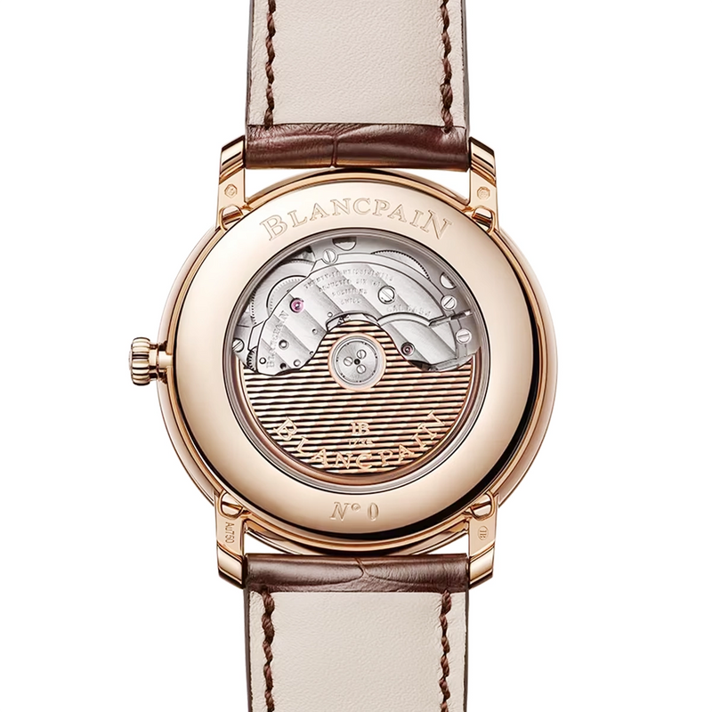 Blancpain Villeret Quantieme Complet 40mm 18ct Rose Gold Green Dial Strap Watch - Berry's Jewellers