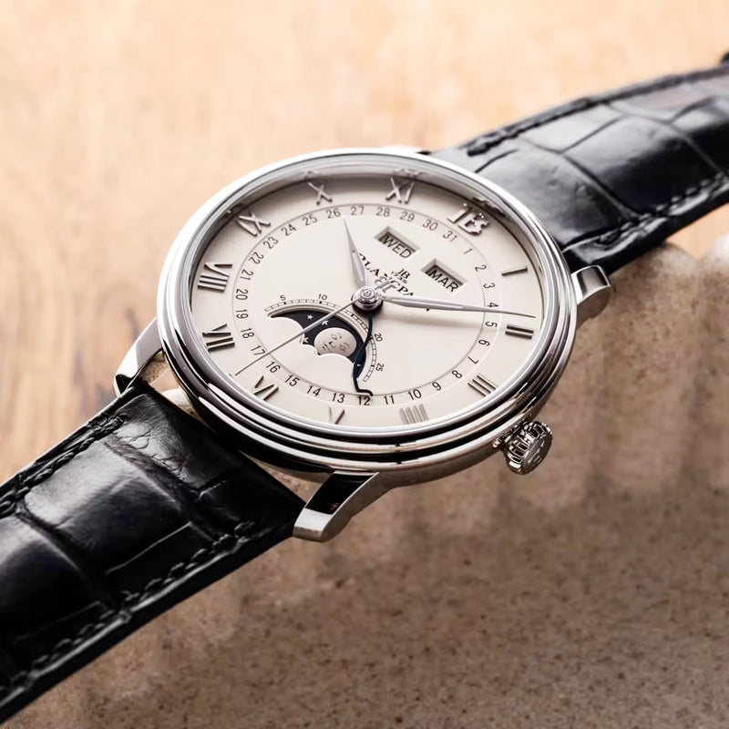Villeret Quantieme Complet 40.2mm Opaline Dial Automatic Watch