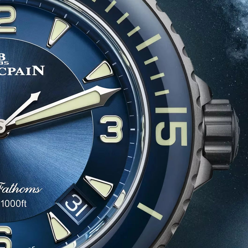 Fifty Fathoms Automatique 45mm Blue Dial & Canvas Strap Watch