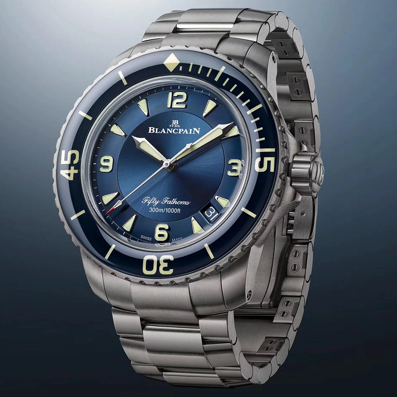 Fifty Fathoms Automatique 45mm Blue Dial & Canvas Strap Watch