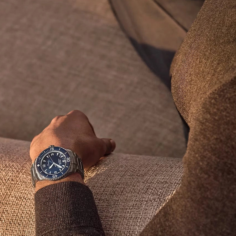 Fifty Fathoms Automatique 45mm Blue Dial & Canvas Strap Watch