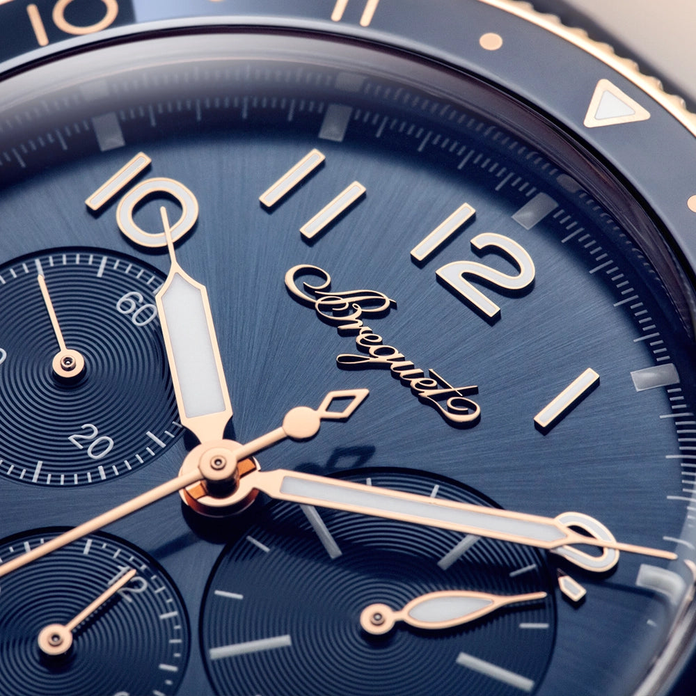 Breguet Type XX Chronographe 2067 18ct Rose Gold Blue Dial Mens Watch - Berry's Jewellers