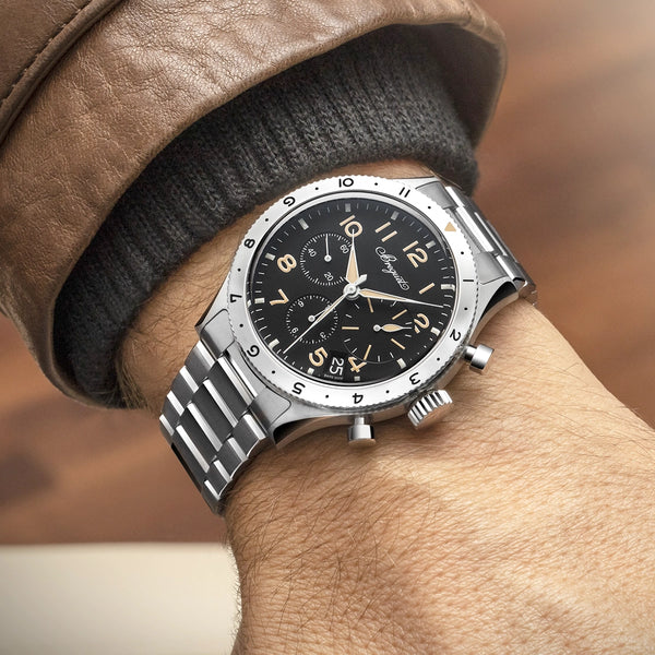 Breguet Type XX Chronographe 2067 42mm Black Dial Mens Bracelet Watch - Berry's Jewellers