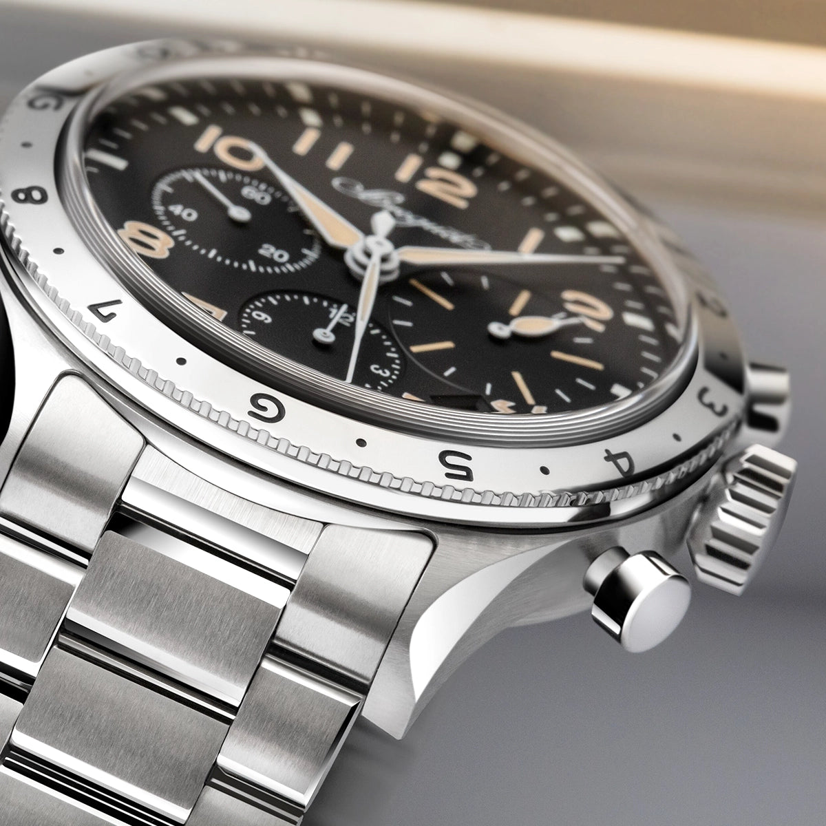 Breguet Type XX Chronographe 2067 42mm Black Dial Mens Bracelet Watch - Berry's Jewellers