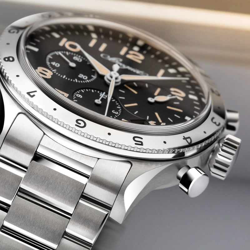 Breguet Type XX Chronographe 2067 42mm Black Dial Mens Bracelet Watch - Berry's Jewellers