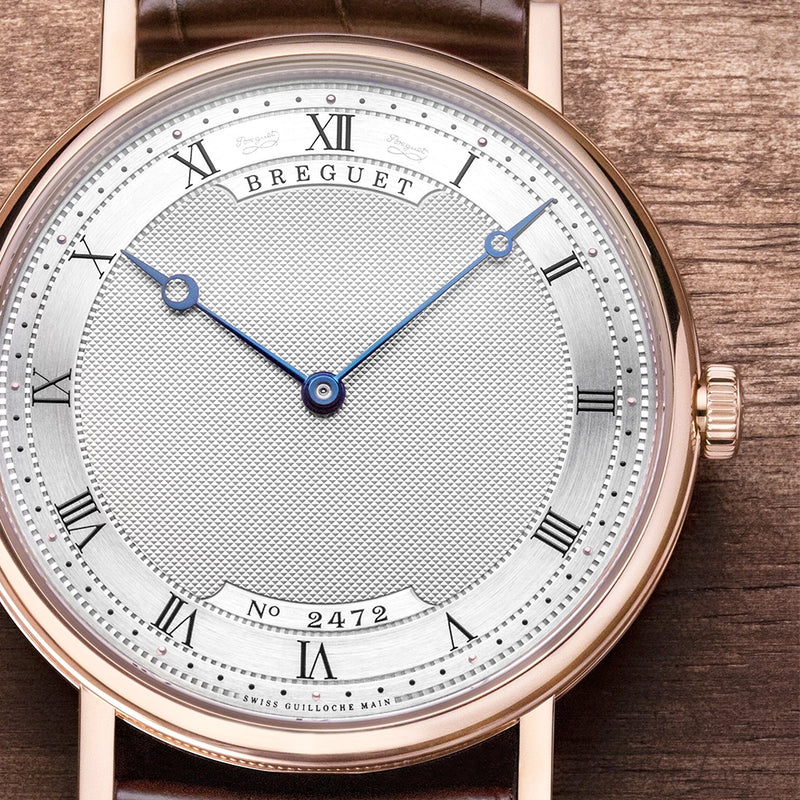 Breguet Classique 5157 38mm 18ct Rose Gold Silver Guilloche Dial Watch - Berry's Jewellers