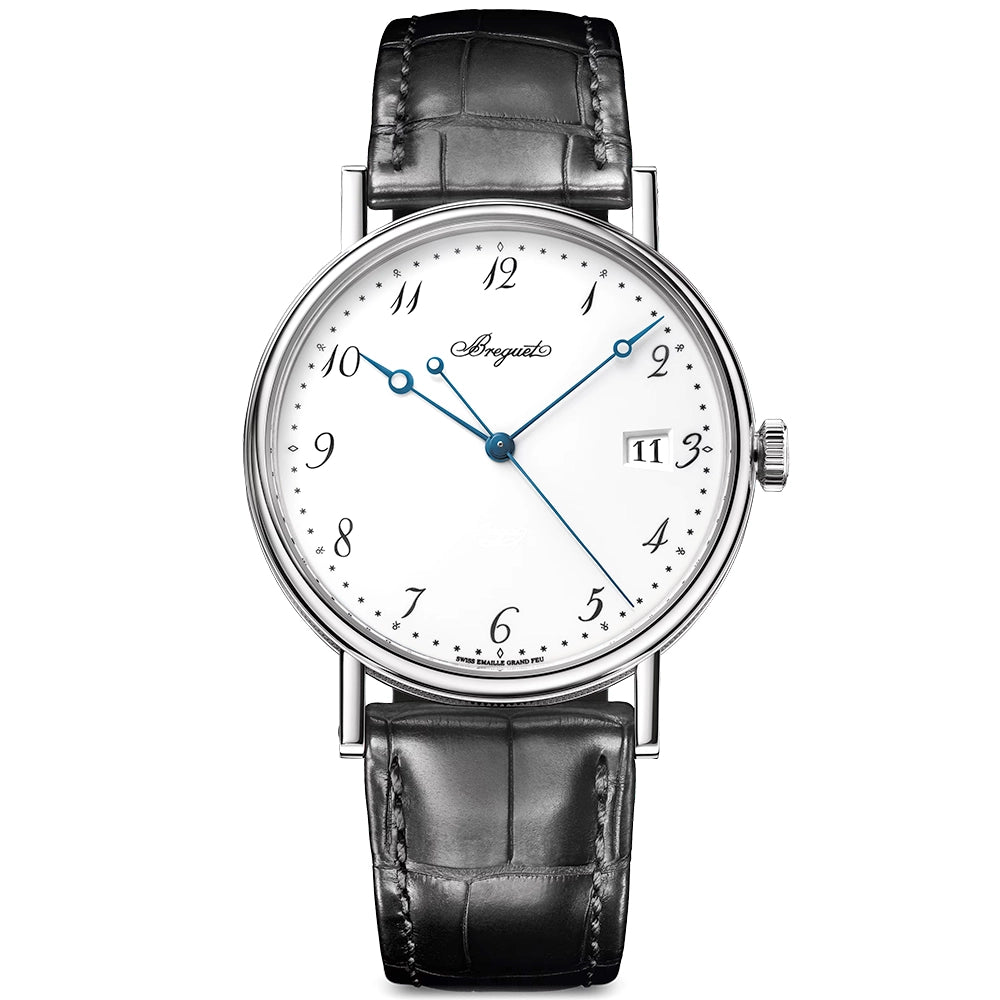 Breguet Classique 5177 38mm 'Grand Feu' White Enamel Dial Mens Watch - Berry's Jewellers