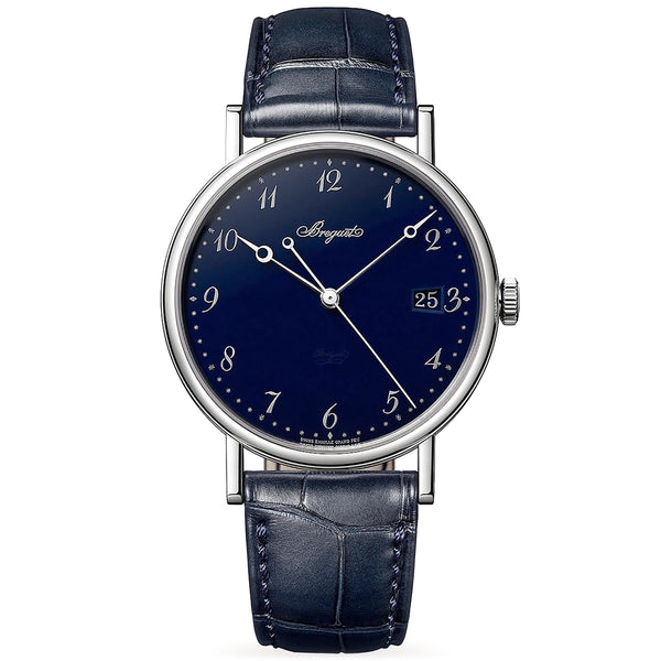 Breguet Classique 5177 38mm Blue Enamel Dial Automatic Strap Watch - Berry's Jewellers