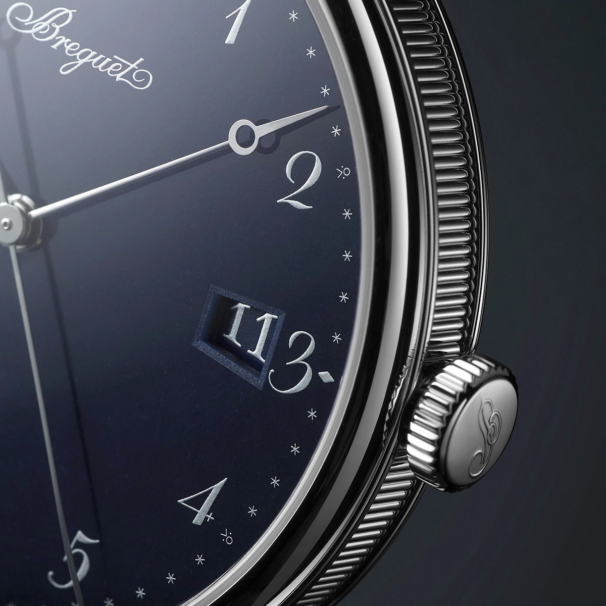Breguet Classique 5177 38mm Blue Enamel Dial Automatic Strap Watch - Berry's Jewellers