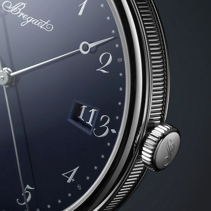 Breguet Classique 5177 38mm Blue Enamel Dial Automatic Strap Watch - Berry's Jewellers