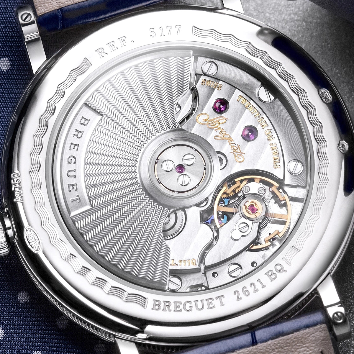 Breguet Classique 5177 38mm Blue Enamel Dial Automatic Strap Watch - Berry's Jewellers