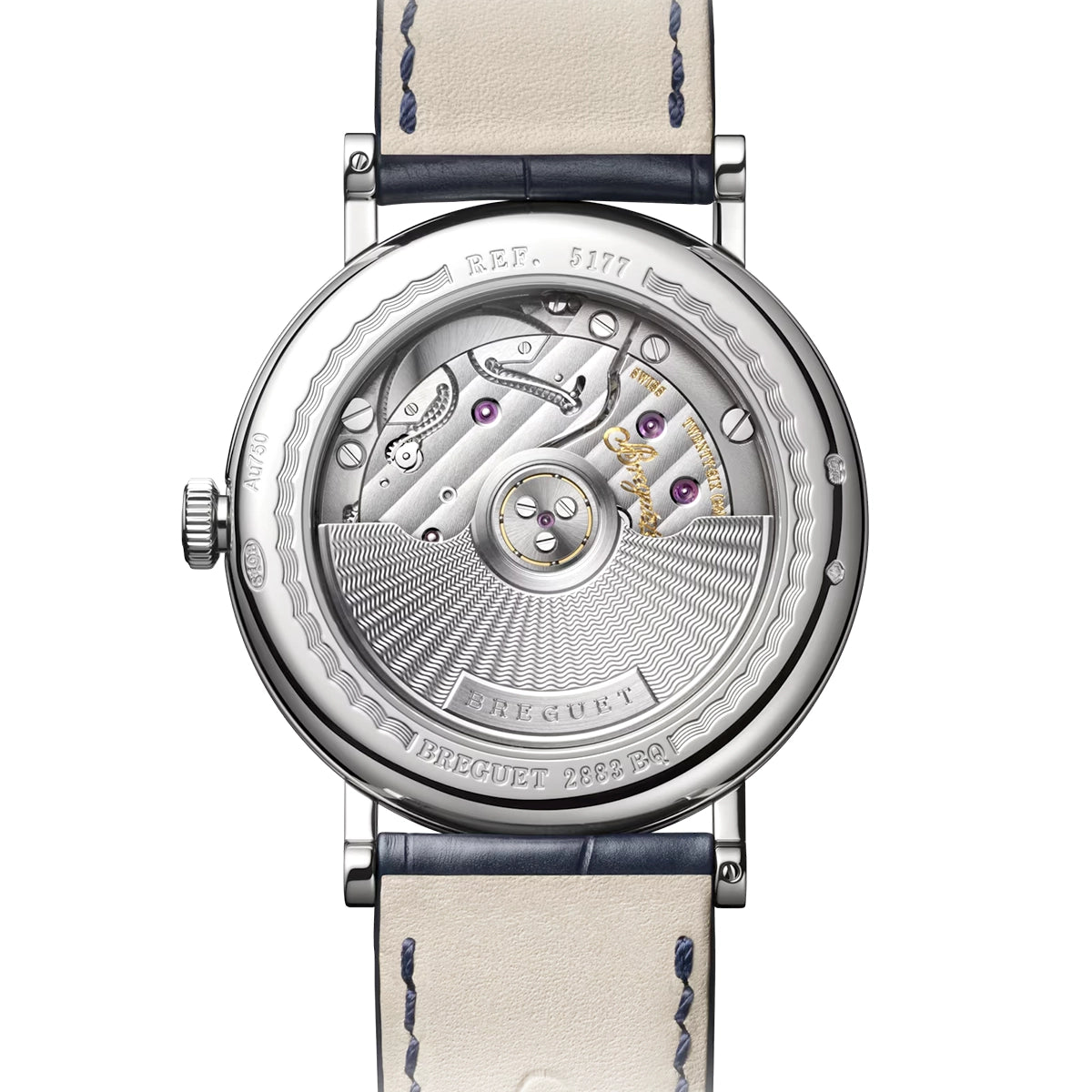 Breguet Classique 5177 38mm Blue Enamel Dial Automatic Strap Watch - Berry's Jewellers