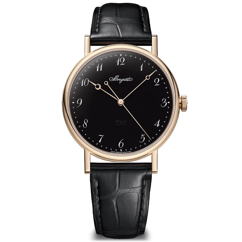 Breguet Classique 5177 38mm 18ct Rose Gold Black Enamel Dial Watch - Berry's Jewellers