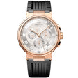 Breguet Marine Chronographe 5527 18ct Rose Gold Silver Guilloche Dial Strap Watch - Berry's Jewellers