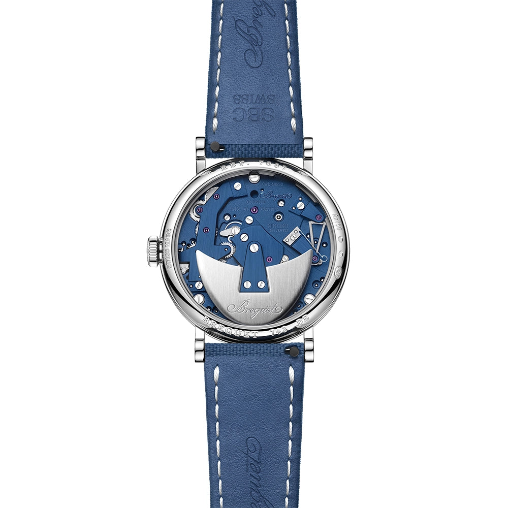 Breguet Tradition 7037 18ct White Gold Blue Skeleton Dial Automatic Watch - Berry's Jewellers