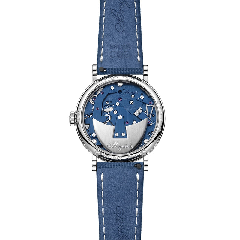 Breguet Tradition 7037 18ct White Gold Blue Skeleton Dial Automatic Watch - Berry's Jewellers