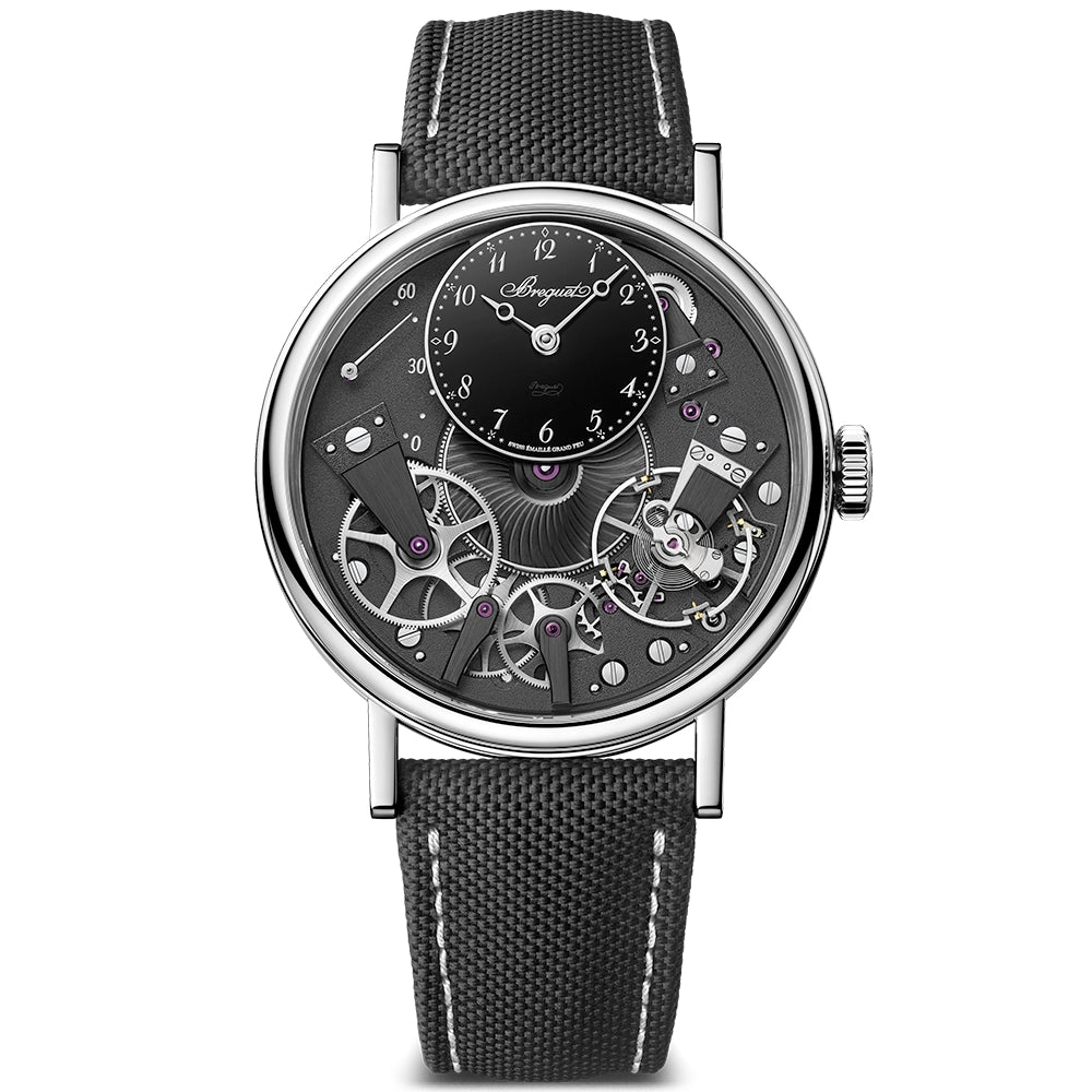 Breguet Tradition 7037 18ct White Gold Black Skeleton Dial Automatic Watch - Berry's Jewellers