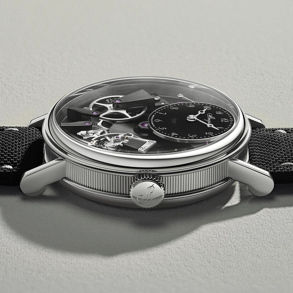 Breguet Tradition 7037 18ct White Gold Black Skeleton Dial Automatic Watch - Berry's Jewellers