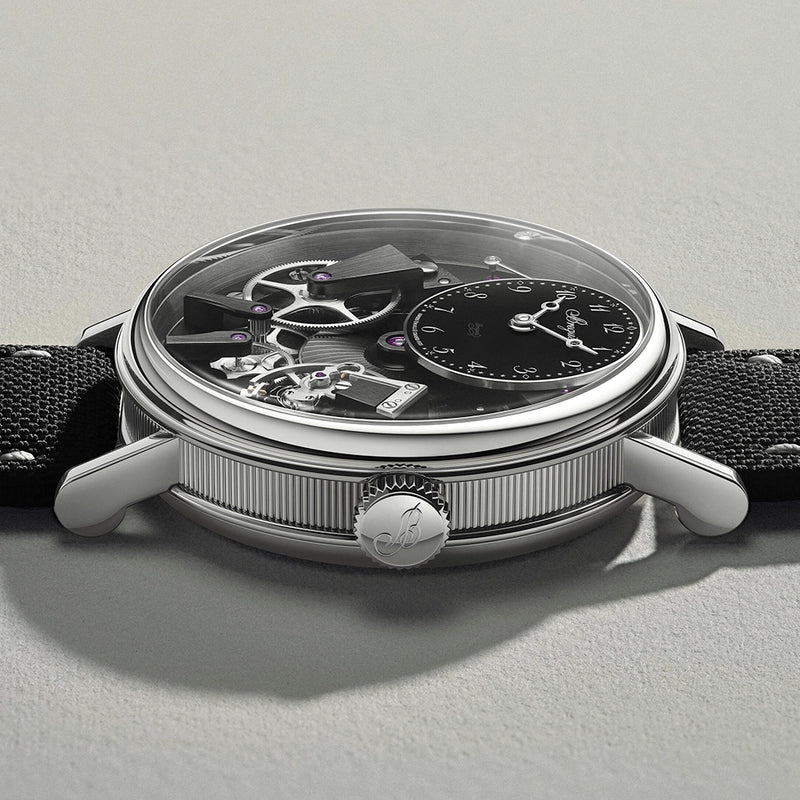 Breguet Tradition 7037 18ct White Gold Black Skeleton Dial Automatic Watch - Berry's Jewellers