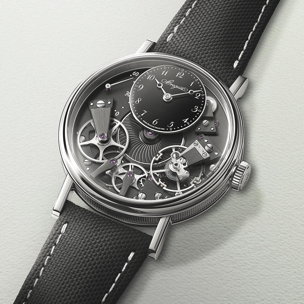 Breguet Tradition 7037 18ct White Gold Black Skeleton Dial Automatic Watch - Berry's Jewellers