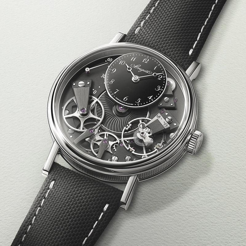 Breguet Tradition 7037 18ct White Gold Black Skeleton Dial Automatic Watch - Berry's Jewellers