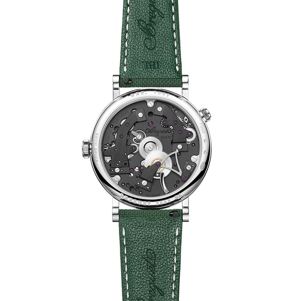 Breguet Tradition GMT 7067 18ct White Gold Green Gradient Skeleton Dial Watch - Berry's Jewellers