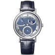 Breguet Classique Phase de Lune 7137 18ct White Gold Blue Guilloche Dial Watch - Berry's Jewellers