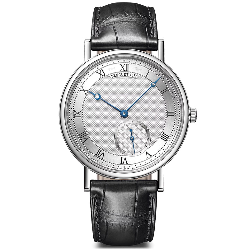 Breguet Classique 7147 Small-Seconds 40mm Silver Guilloche Dial Watch - Berry's Jewellers