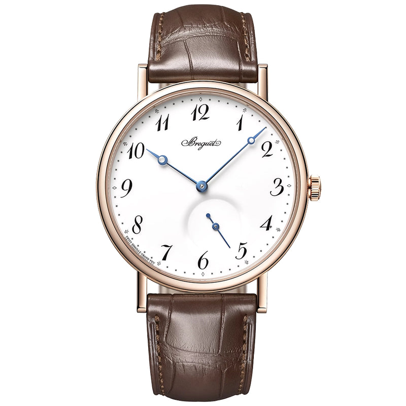 Breguet Classique 7147 18ct Rose Gold 'Grand Feu' White Enamel Dial Watch - Berry's Jewellers