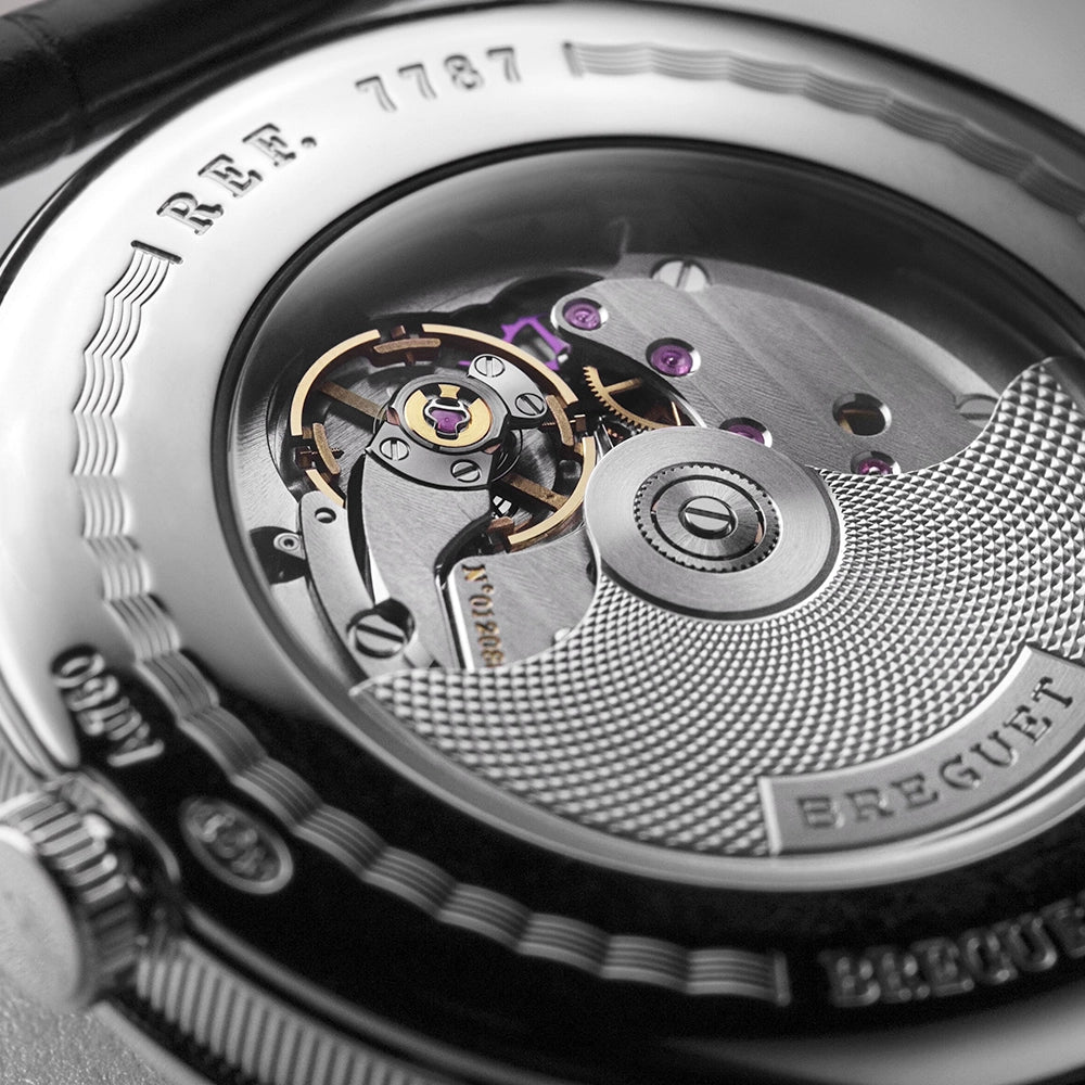 Breguet Classique Phase de Lune 7787 'Grand Feu' White Enamel Dial Watch - Berry's Jewellers