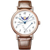 Breguet Classique Phase de Lune 7787 18ct Rose Gold White Enamel Dial Watch - Berry's Jewellers
