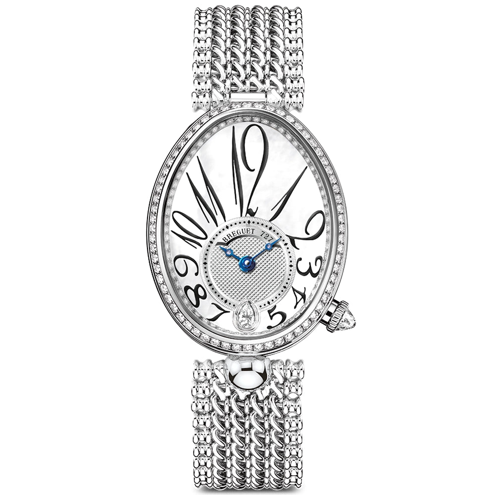 Breguet Reine de Naples 8918 18ct White Gold Diamond Set Milanese Bracelet Watch - Berry's Jewellers