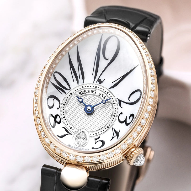Breguet Reine de Naples 8918 18ct Rose Gold Diamond Set Ladies Strap Watch - Berry's Jewellers