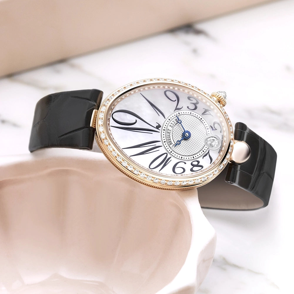 Breguet Reine de Naples 8918 18ct Rose Gold Diamond Set Ladies Strap Watch - Berry's Jewellers