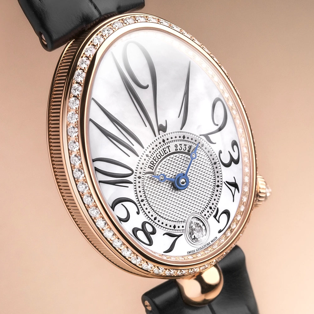 Breguet Reine de Naples 8918 18ct Rose Gold Diamond Set Ladies Strap Watch - Berry's Jewellers