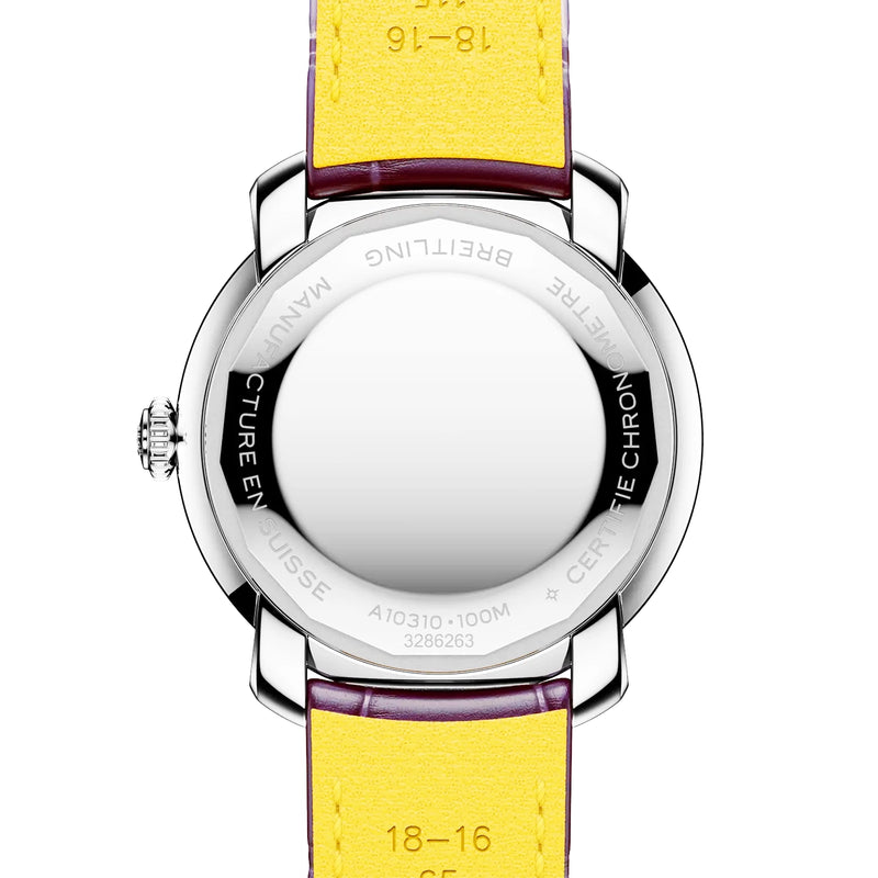 Breitling Lady Premier 36mm Purple Dial Automatic Ladies Strap Watch - Berry's Jewellers