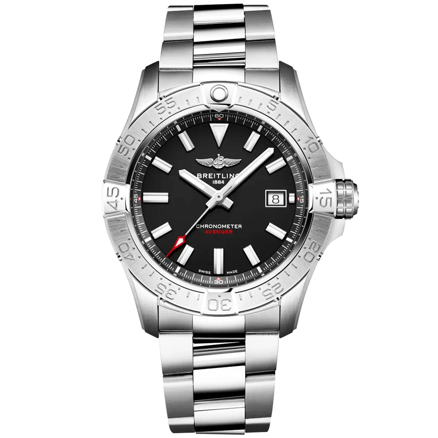 Breitling Avenger Wings 42mm Black Dial Automatic Mens Bracelet Watch - Berry's Jewellers