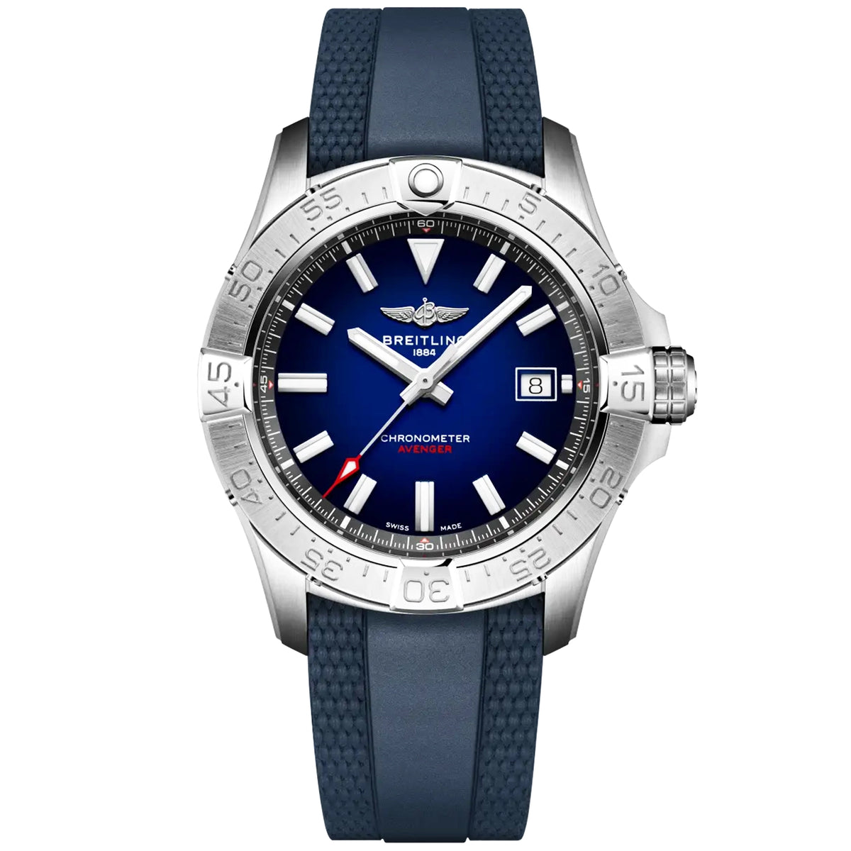 Avenger Wings 42mm Blue Gradient Dial Automatic Mens Strap Watch