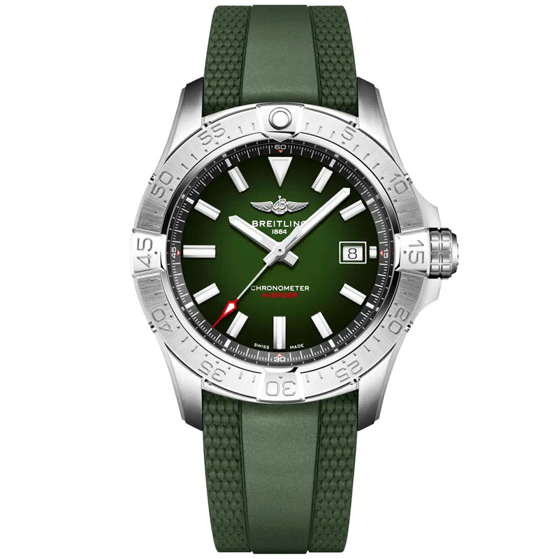 Avenger Wings 42mm Green Gradient Dial Automatic Mens Strap Watch