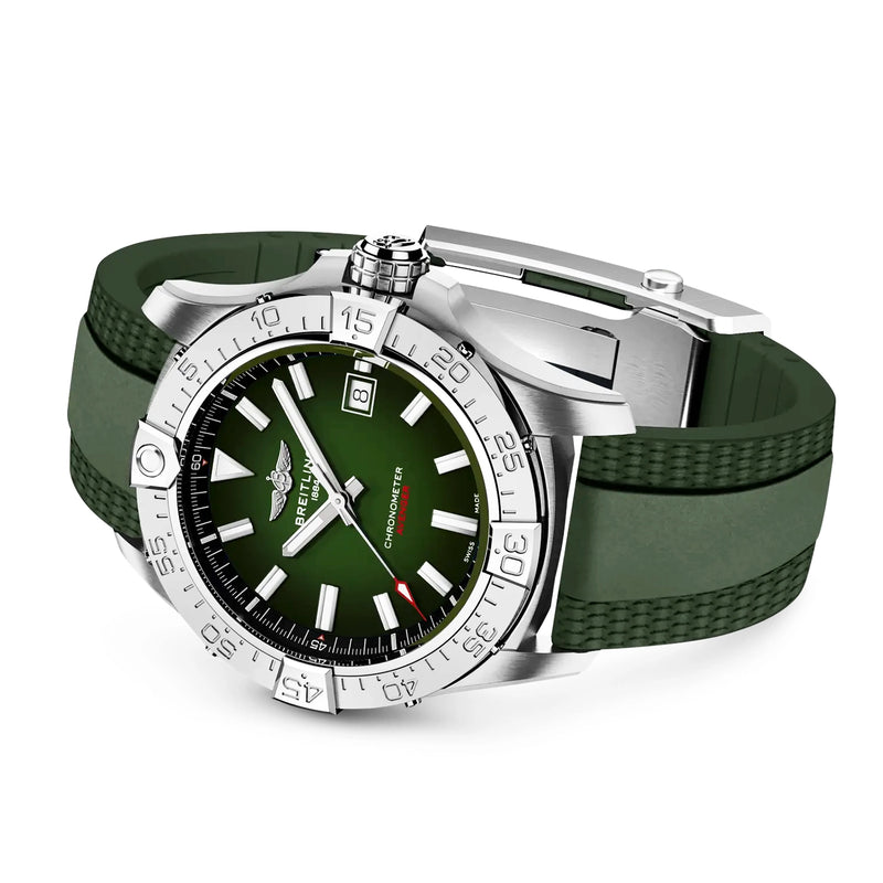 Avenger Wings 42mm Green Gradient Dial Automatic Mens Strap Watch