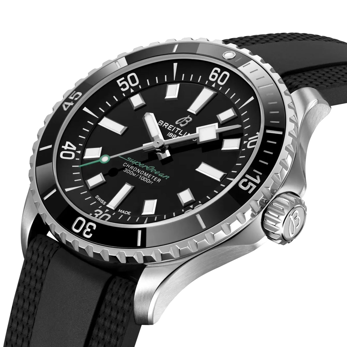 Breitling Superocean UK Edition 42mm Automatic Mens Rubber Strap Watch - Berry's Jewellers