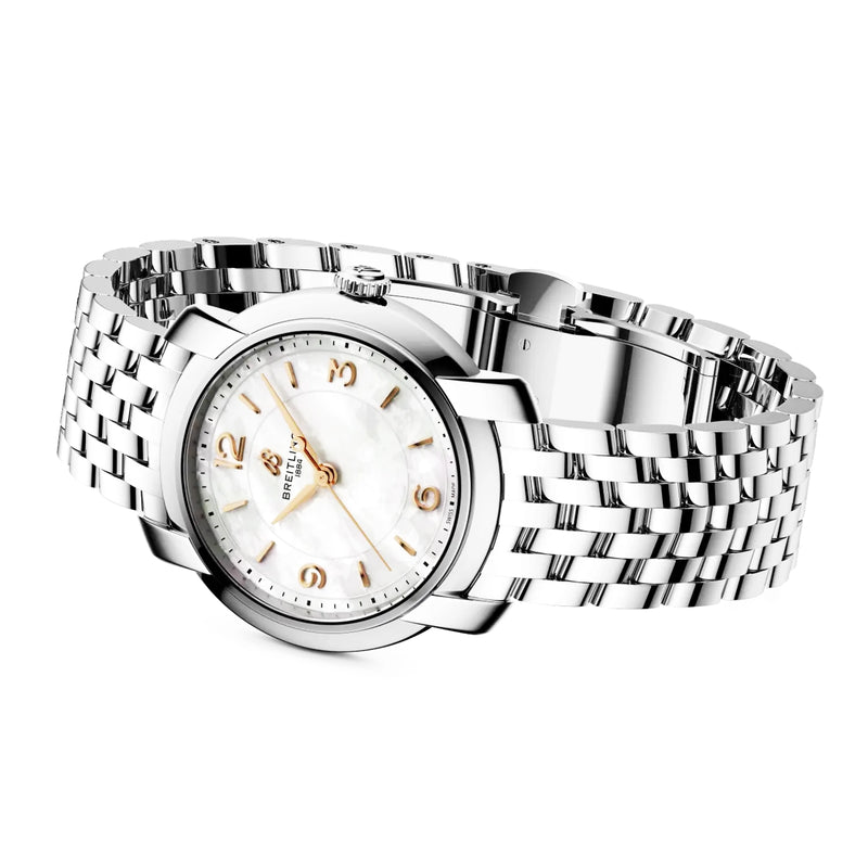 Breitling Lady Premier 32mm White Mother of Pearl Dial Bracelet Watch - Berry's Jewellers