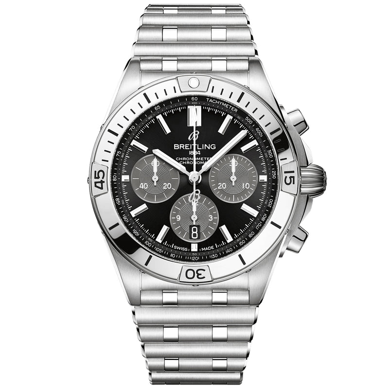 Breitling Chronomat UK Edition 42mm Black/Grey Automatic Bracelet Watch - Berry's Jewellers