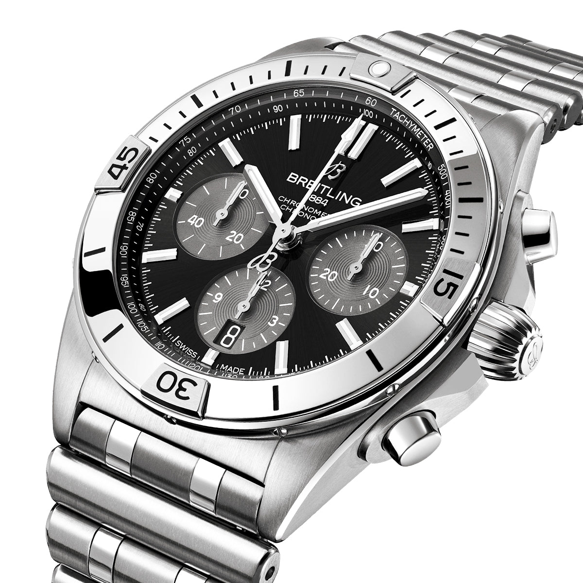 Breitling Chronomat UK Edition 42mm Black/Grey Automatic Bracelet Watch - Berry's Jewellers