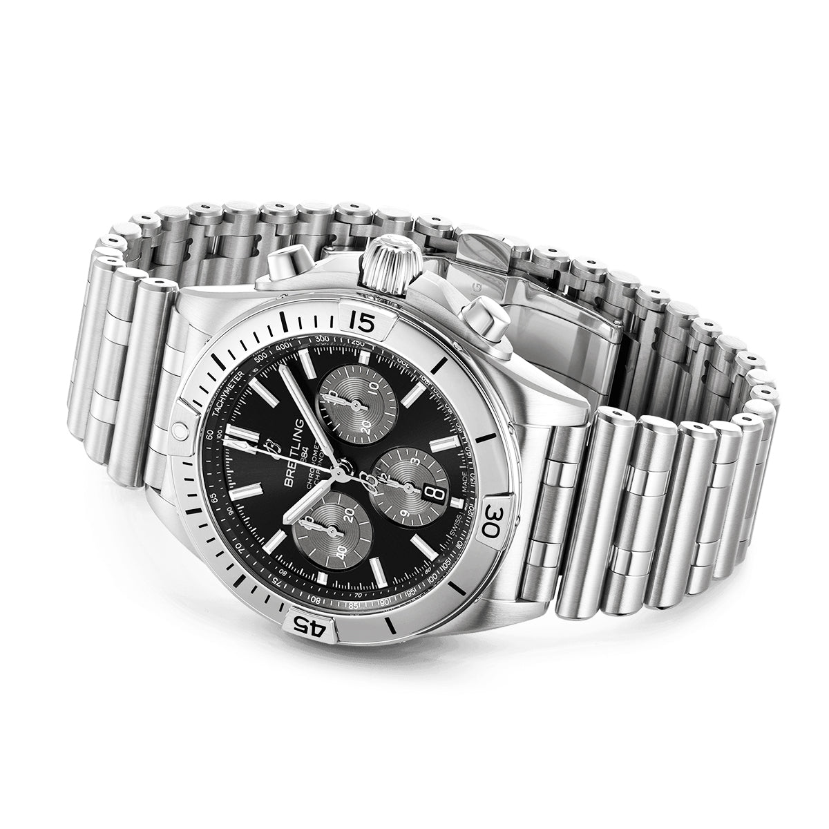 Breitling Chronomat UK Edition 42mm Black/Grey Automatic Bracelet Watch - Berry's Jewellers