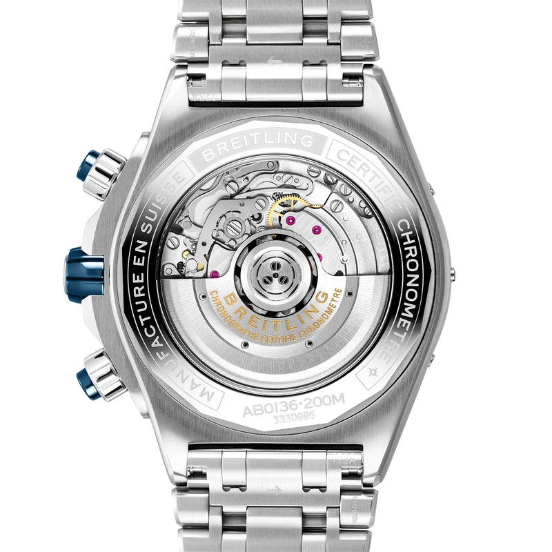Breitling Super Chronomat 44mm Blue Dial & Ceramic Bezel Bracelet Watch - Berry's Jewellers