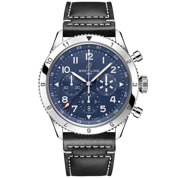 Breitling Classic AVI Tribute to Vought F4U 46mm Blue Dial Chronograph Watch - Berry's Jewellers